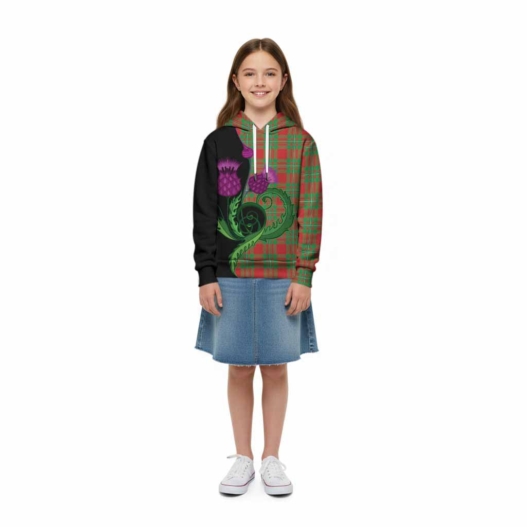 Callander Tartan Kid Hoodie Traditional Scottish Thistle