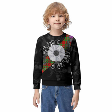 Callander Tartan Kid Knitted Sweatshirt Jacobite White Rose Kid - Tartan Vibes Clothing