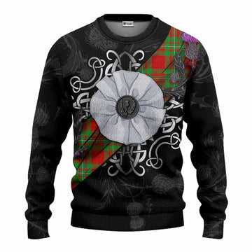 Callander Tartan Knitted Sweater Jacobite White Rose