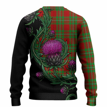 Callander Tartan Knitted Sweater Resilient Scottish Thistle - Tartan Vibes Clothing