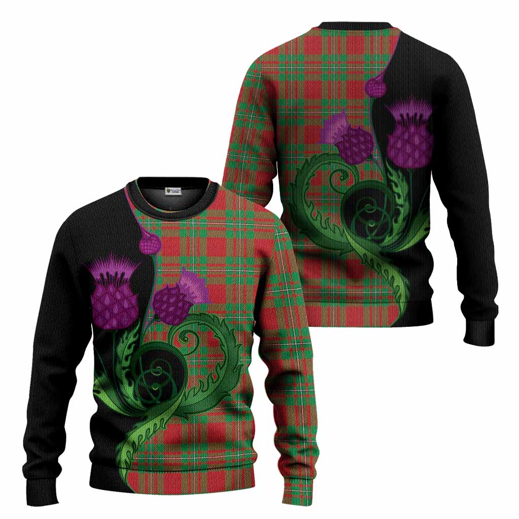 Callander Tartan Knitted Sweater Traditional Scottish Thistle