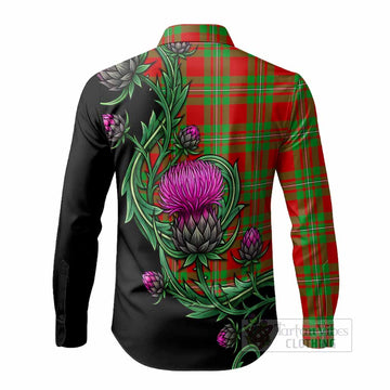 Callander Tartan Long Sleeve Button Shirts Resilient Scottish Thistle