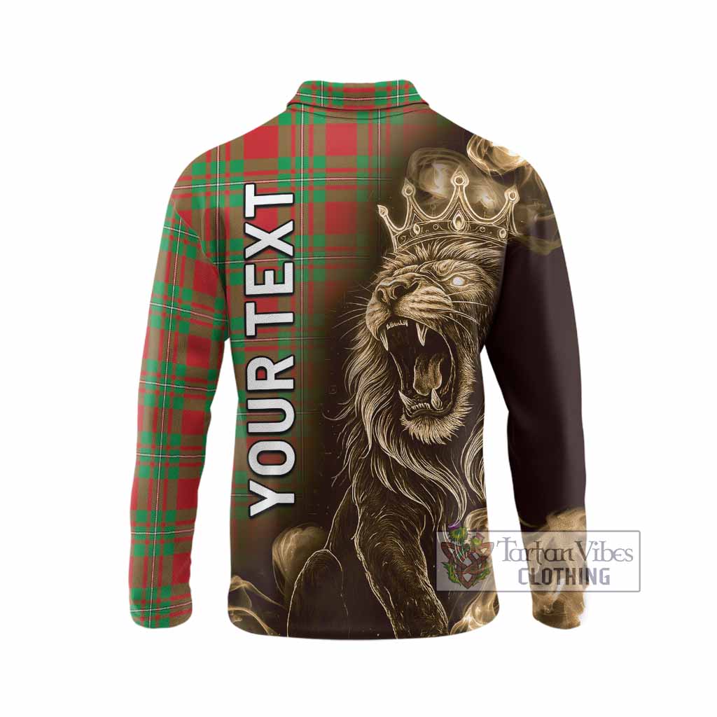 Callander Tartan Long Sleeve Polo Shirt Roaring Lion Heritage