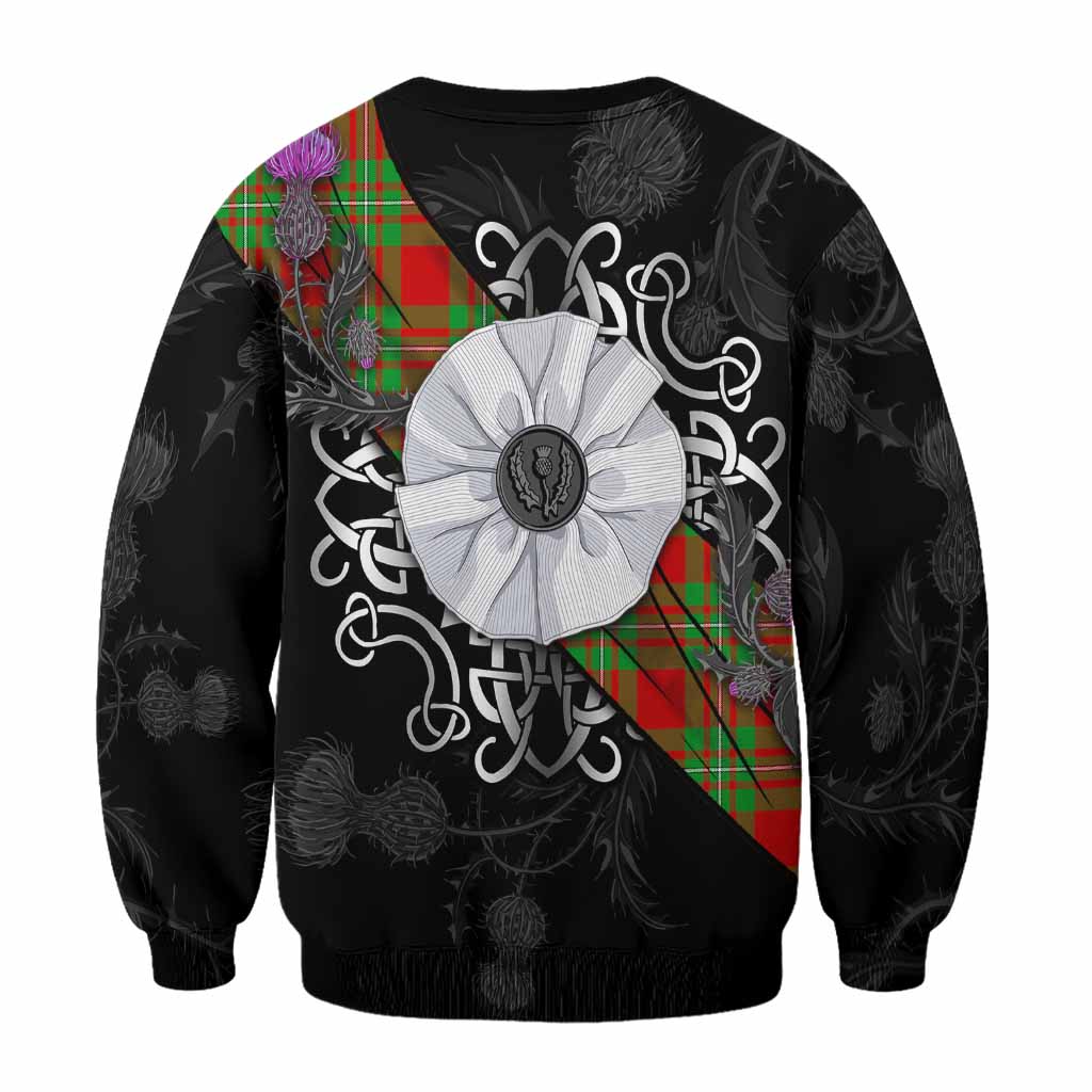 Callander Tartan Sweatshirt Jacobite White Rose - Tartan Vibes Clothing