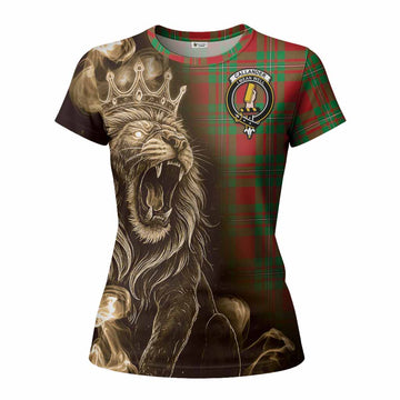 Callander Tartan Women T shirt Roaring Lion Heritage
