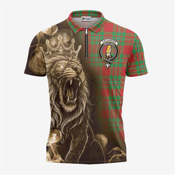 Callander Tartan Zipper Polo Shirt Roaring Lion Heritage