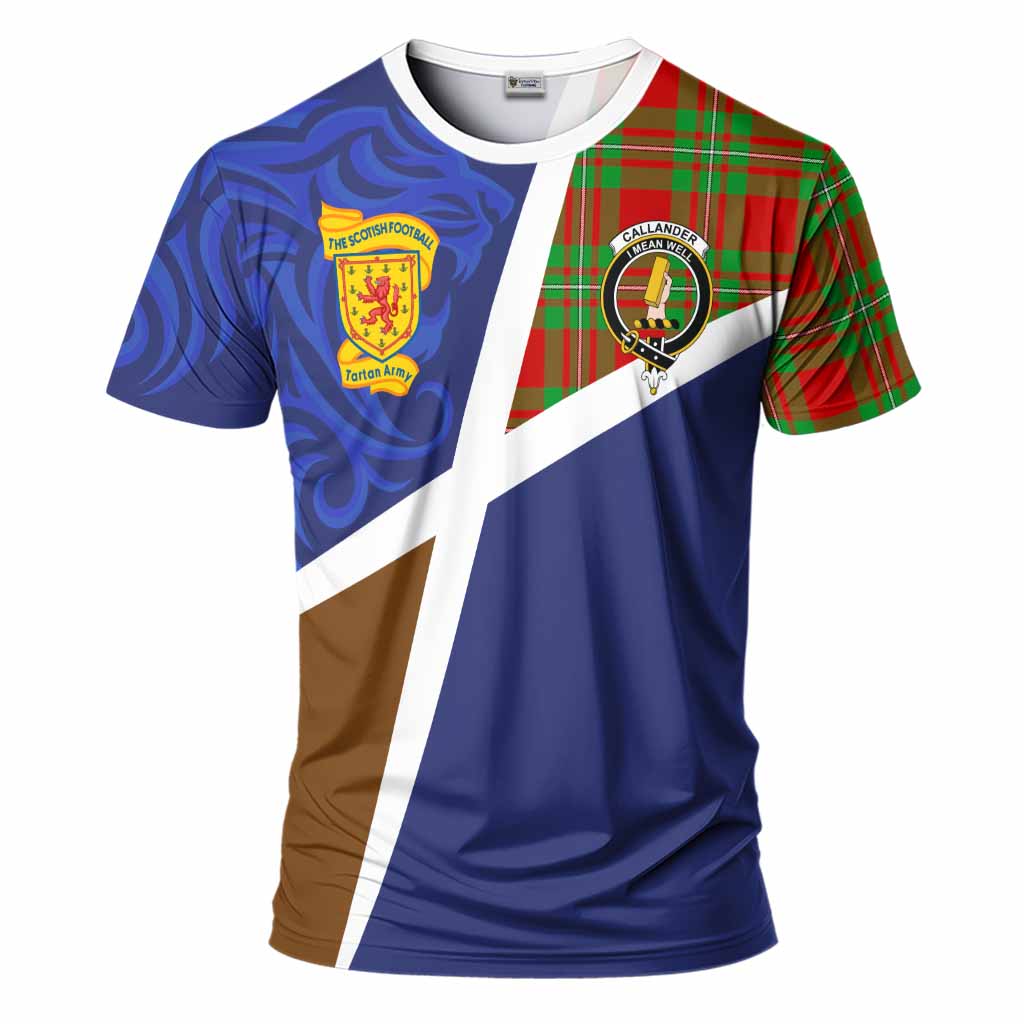 Callander The Scottish Football Crest T-Shirt Lion-Tartan Army