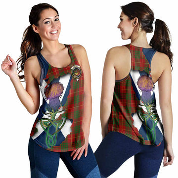 Tartan Vibes Clothing Cameron Tartan Family Crest Women's Racerback Tanks Scottish Thistle Celtic Inspired