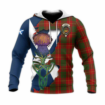 Cameron Tartan Family Crest Knitted Hoodie Scottish Thistle Celtic Inspired