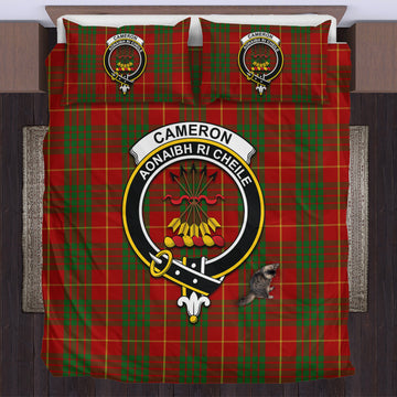 Cameron Tartan Bedding Set with Family Crest