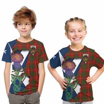 Tartan Vibes Clothing Cameron Tartan Family Crest Kid T-Shirt Scottish Thistle Celtic Inspired