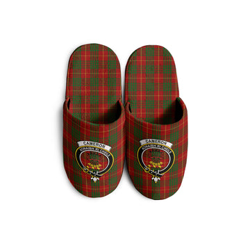 Cameron Tartan Home Slippers with Family Crest