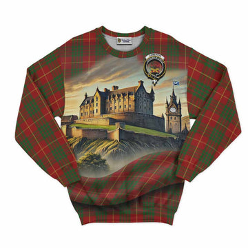 Tartan Vibes Clothing Cameron Tartan Family Crest Sweatshirt with Scottish Ancient Castle Style