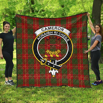 Cameron Tartan Quilt with Family Crest