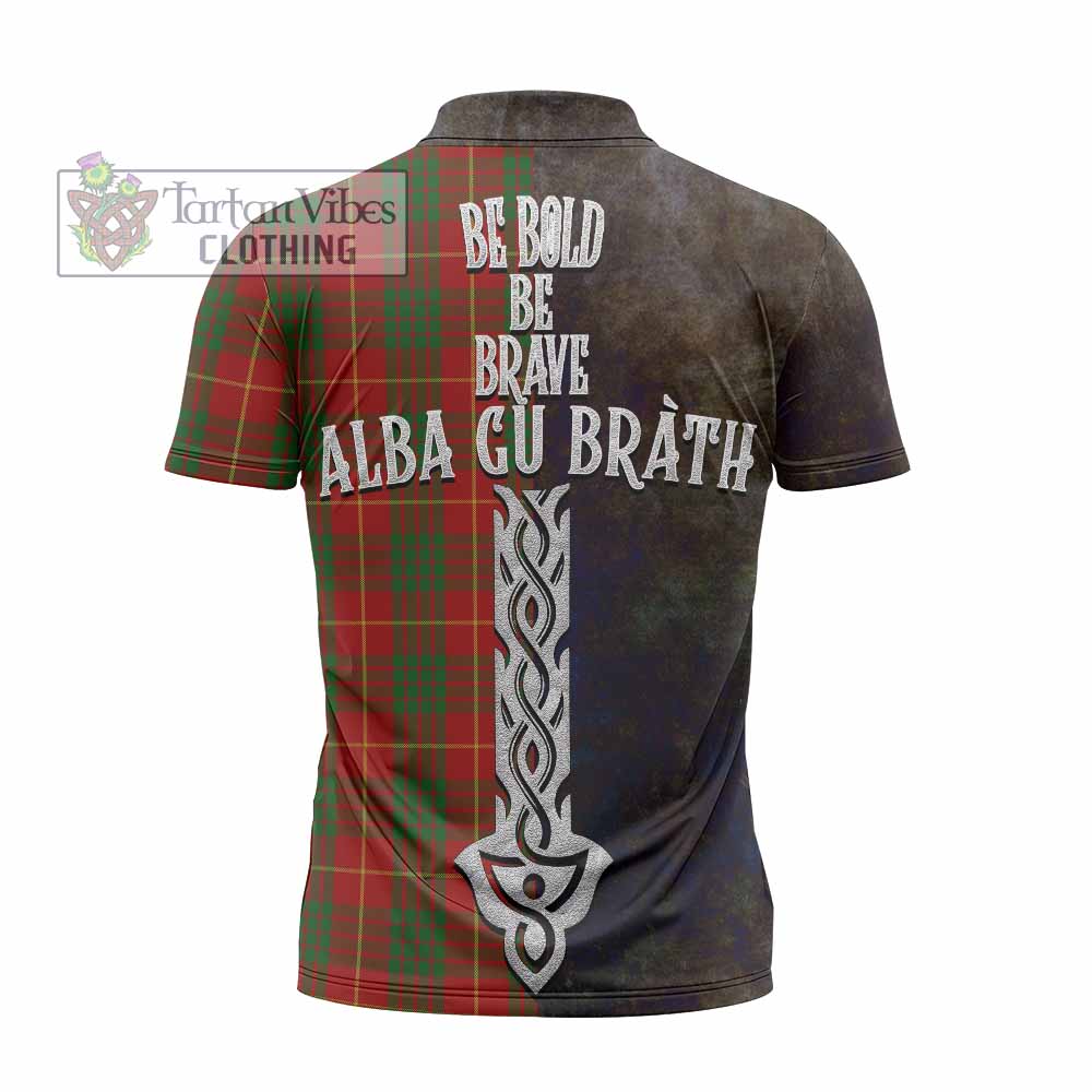 Tartan Vibes Clothing Cameron Tartan Family Crest Zipper Polo Shirt Alba Gu Brath Be Brave Lion Ancient Style