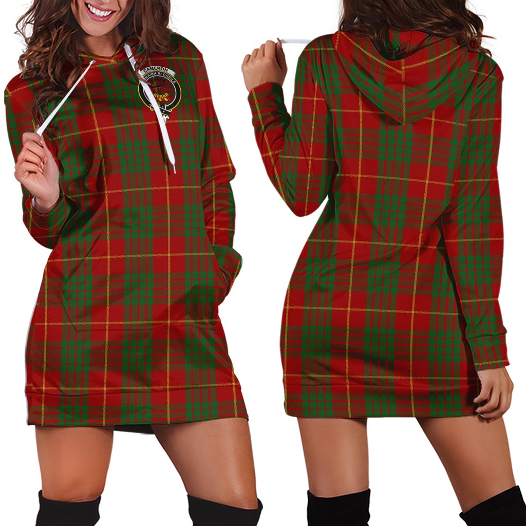 Cameron Tartan Hoodie Dress with Family Crest - Tartan Vibes Clothing