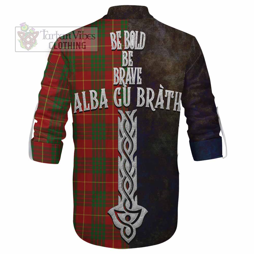 Tartan Vibes Clothing Cameron Tartan Family Crest Ghillie Kilt Shirt Alba Gu Brath Be Brave Lion Ancient Style