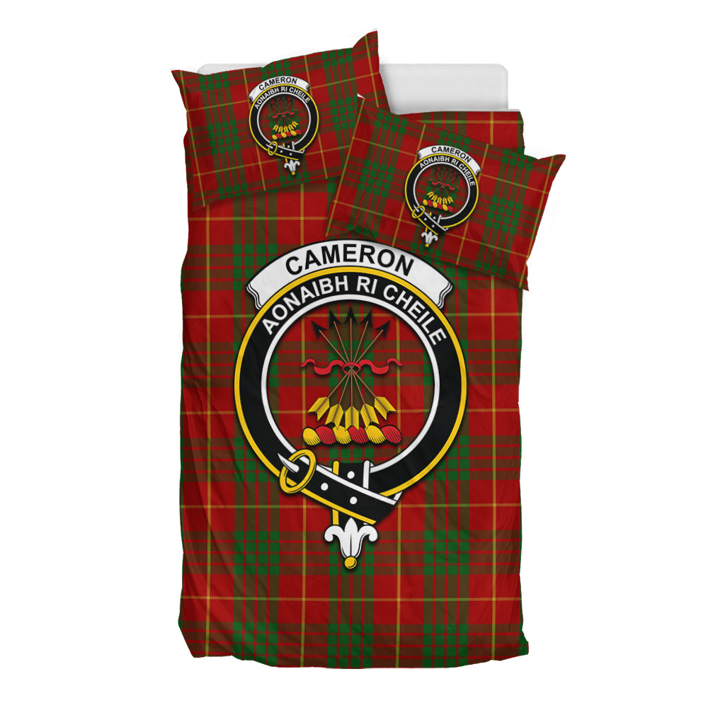 Cameron Tartan Bedding Set with Family Crest - Tartan Vibes Clothing