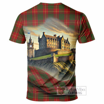Tartan Vibes Clothing Cameron Tartan Family Crest T-Shirt with Scottish Ancient Castle Stype