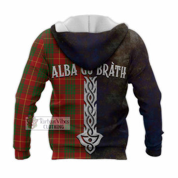 Cameron Tartan Family Crest Knitted Hoodie Alba Gu Brath Be Brave Lion Ancient Style