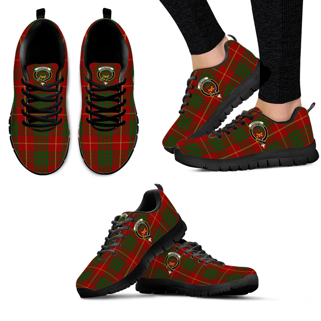 Cameron Tartan Sneakers with Family Crest - Tartan Vibes Clothing