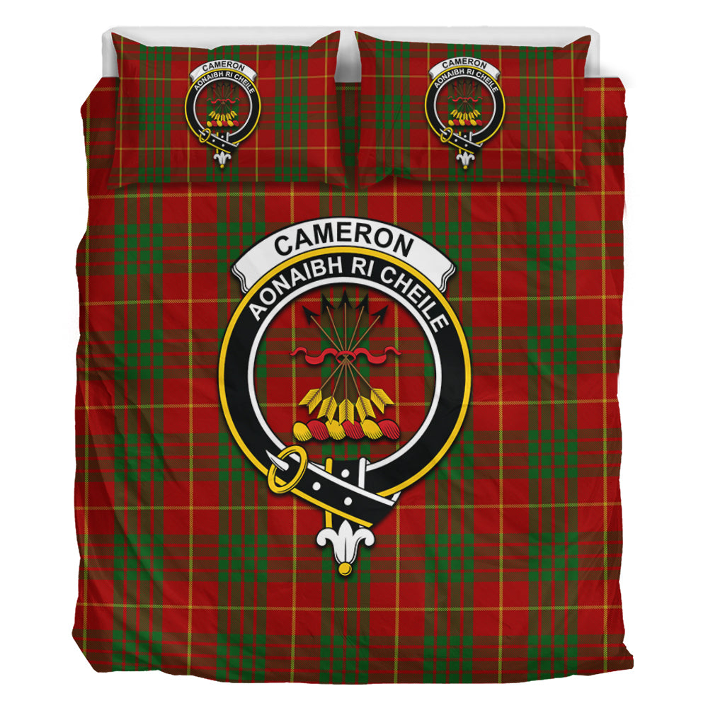 Cameron Tartan Bedding Set with Family Crest - Tartan Vibes Clothing