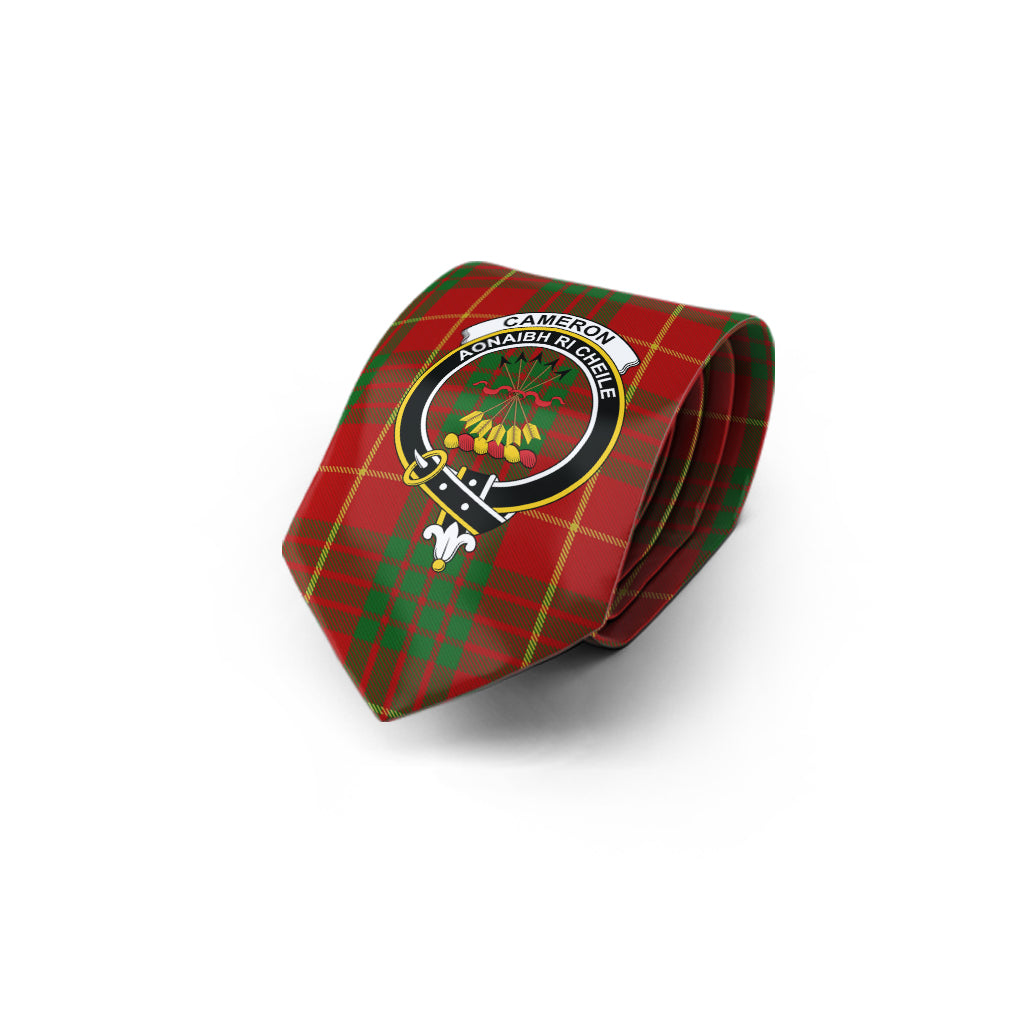 Cameron Tartan Classic Necktie with Family Crest - Tartan Vibes Clothing