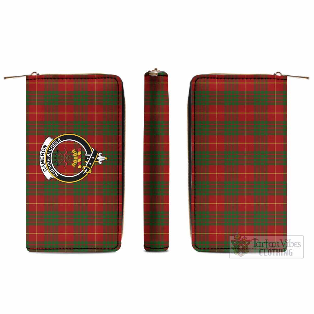 Tartan Vibes Clothing Cameron Tartan Women's Leather Wallet with Family Crest