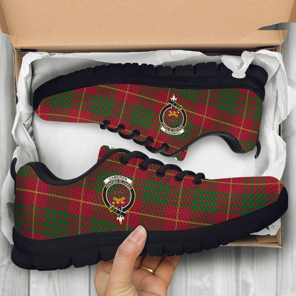 Cameron Tartan Sneakers with Family Crest - Tartan Vibes Clothing