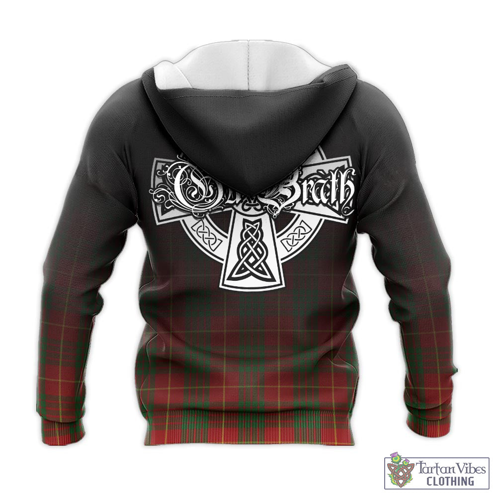 Tartan Vibes Clothing Cameron Tartan Knitted Hoodie Featuring Alba Gu Brath Family Crest Celtic Inspired