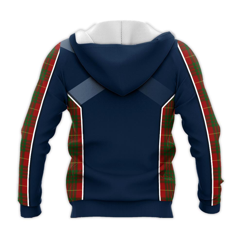 Tartan Vibes Clothing Cameron Tartan Knitted Hoodie with Family Crest and Scottish Thistle Vibes Sport Style