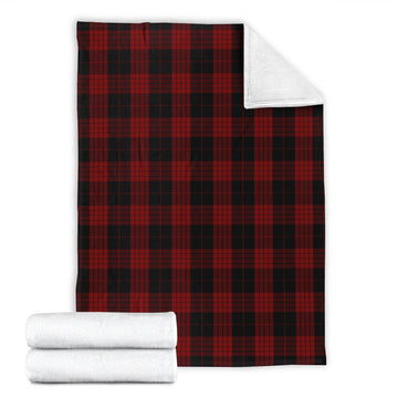 Cameron Black and Red Tartan Blanket