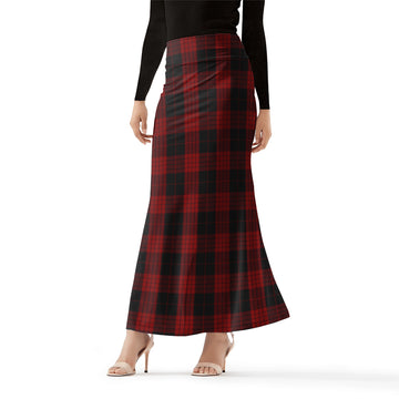 Cameron Black and Red Tartan Womens Full Length Skirt