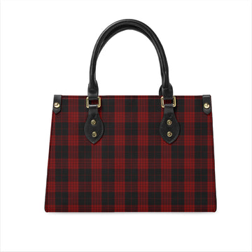 Cameron Black and Red Tartan Leather Bag