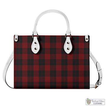 Cameron Black and Red Tartan Luxury Leather Handbags