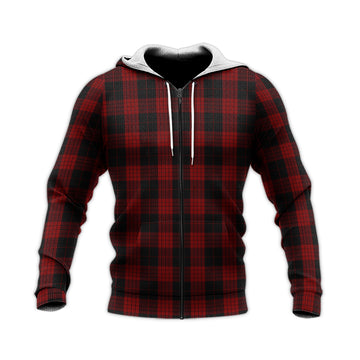 Cameron Black and Red Tartan Knitted Hoodie