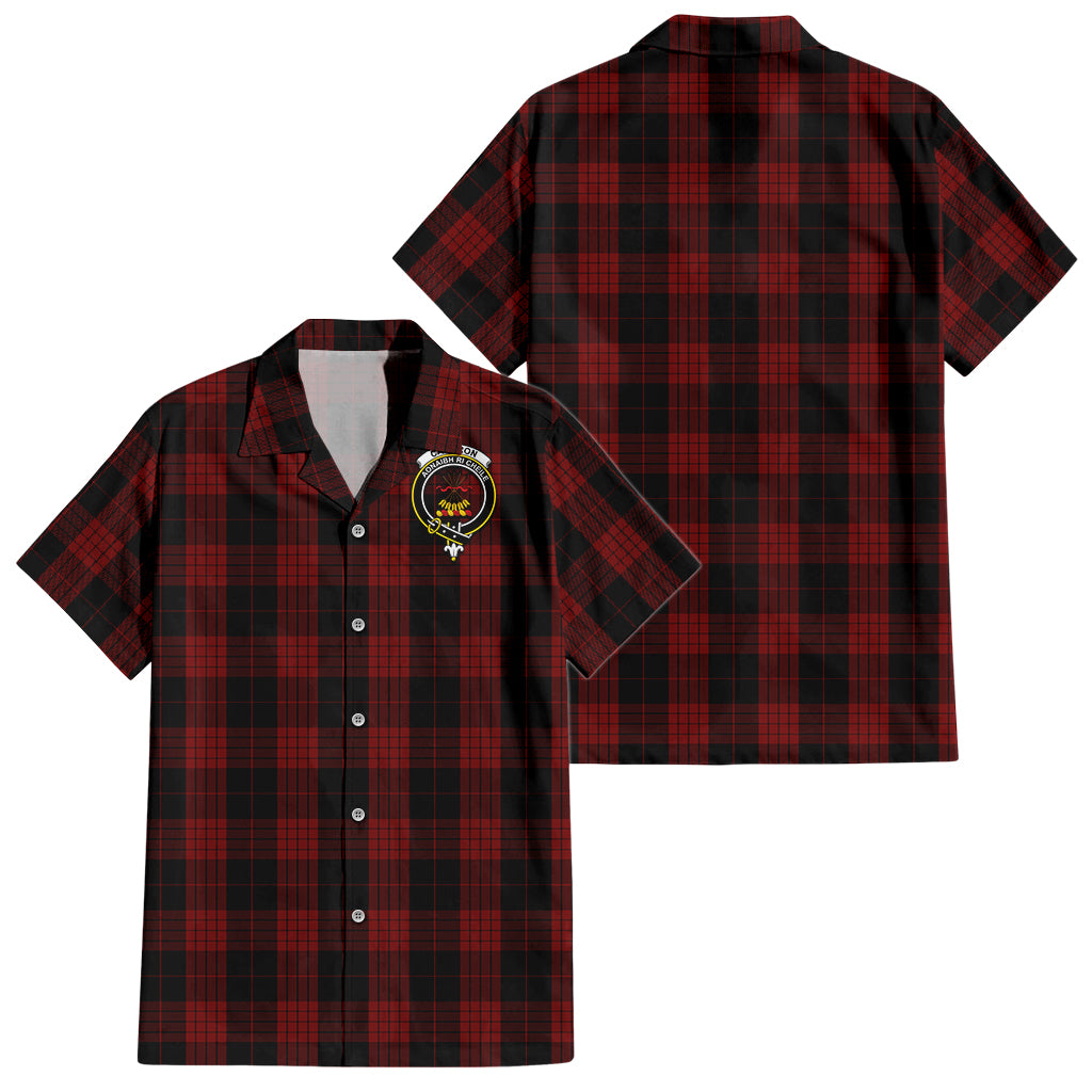 cameron-black-and-red-tartan-short-sleeve-button-down-shirt-with-family-crest
