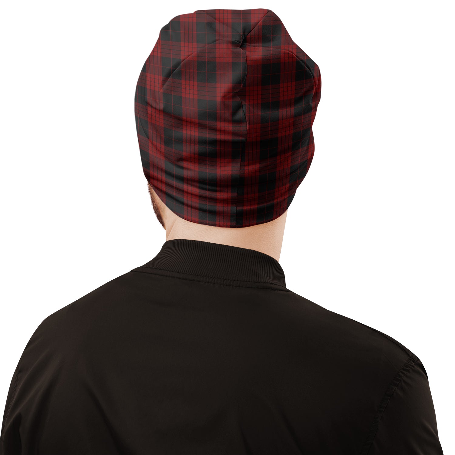 cameron-black-and-red-tartan-beanies-hat-with-family-crest