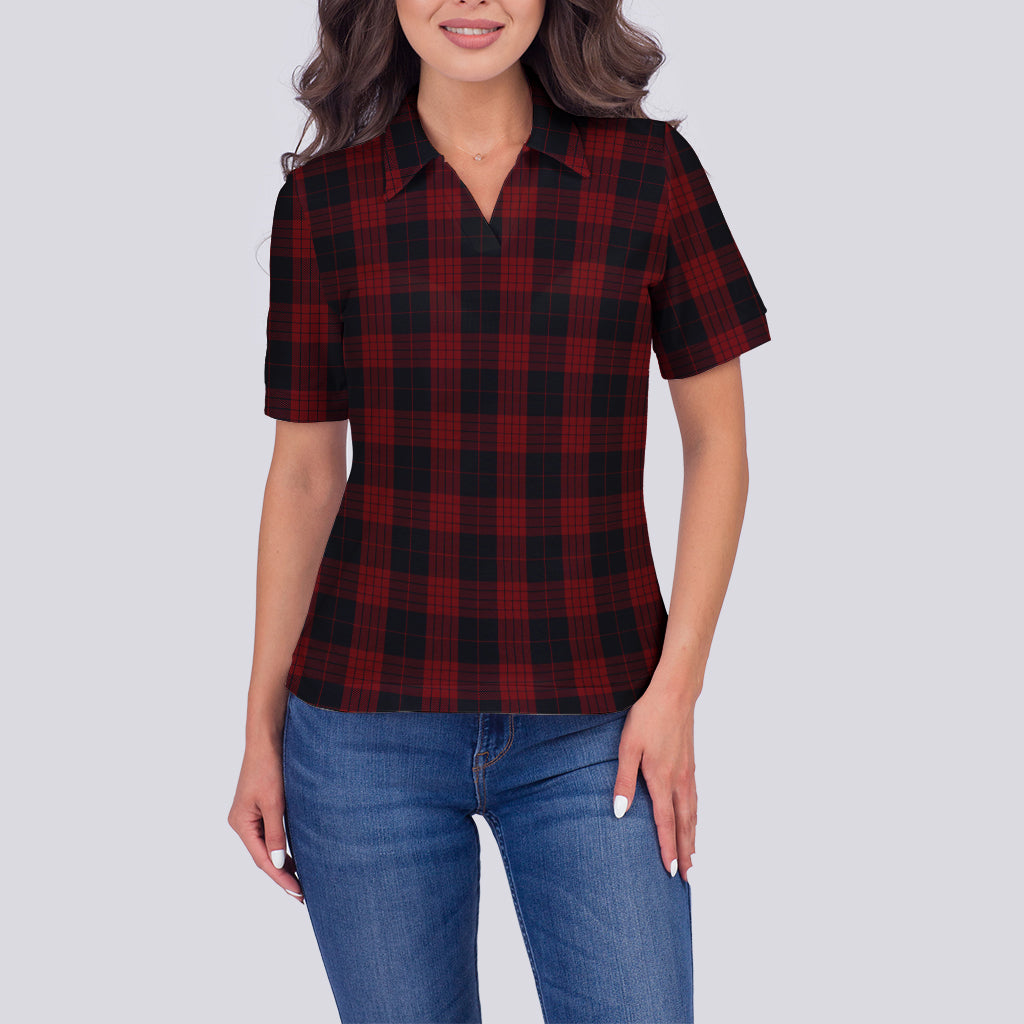 cameron-black-and-red-tartan-polo-shirt-for-women