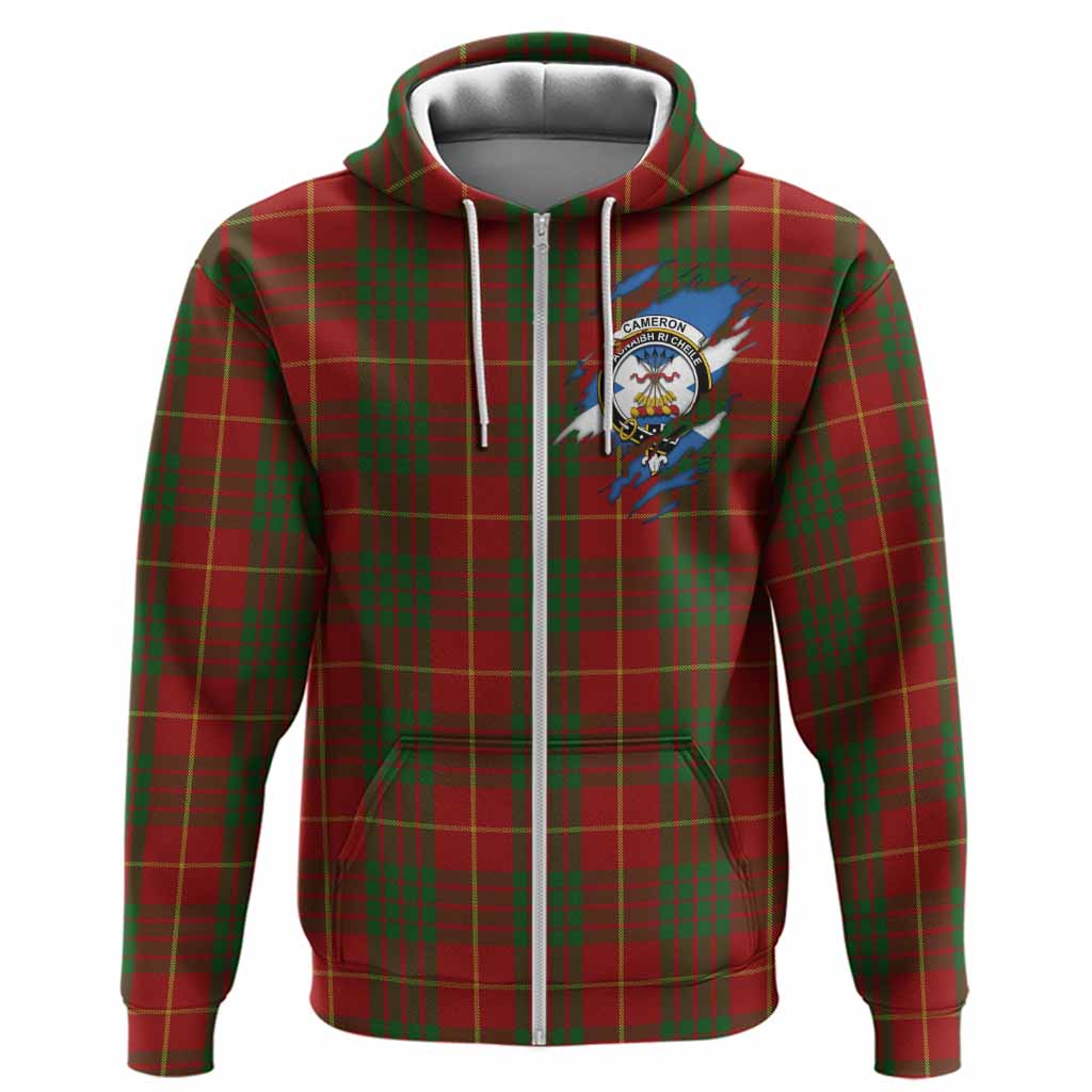 Cameron Clan Crest In Me Tartan Hoodie Scotland Flag Style
