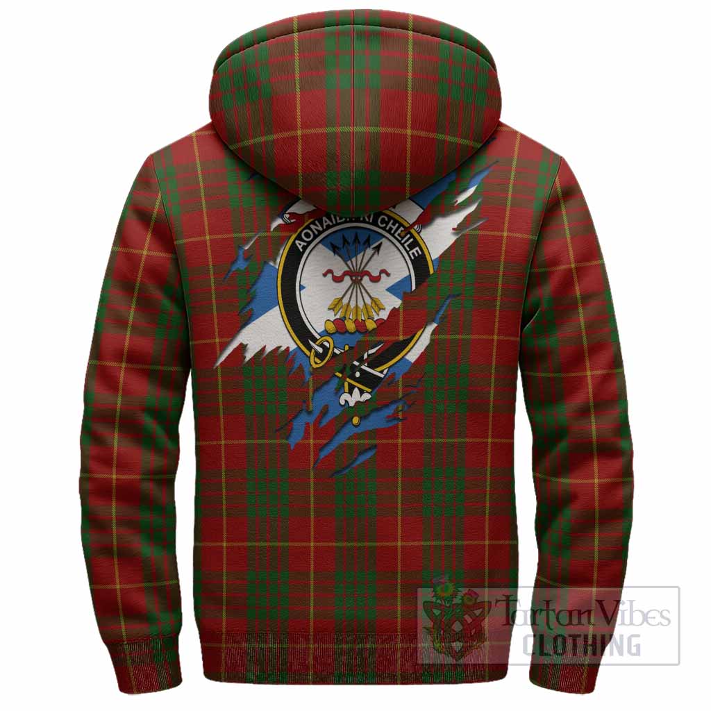 Cameron Clan Crest In Me Tartan Sherpa Hoodie Scotland Flag Style