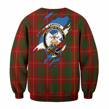 Cameron Clan Crest In Me Tartan Sweatshirt Scotland Flag Style