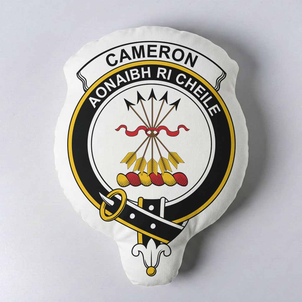 Cameron Clan Crest Shaped Throw Pillow, Scottish Clan Badge Decorative Pillow