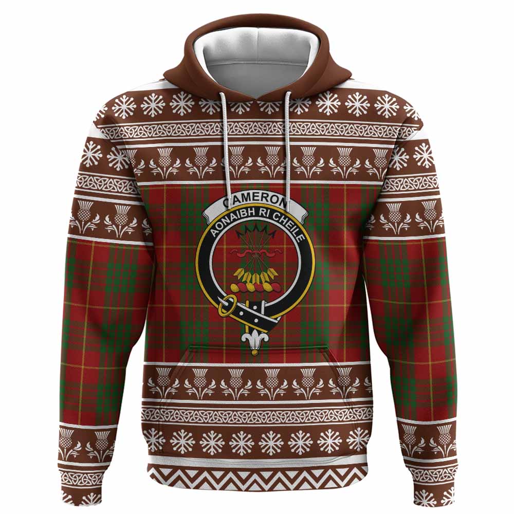 Cameron Clan Tartan Christmas Hoodie with Family Crest - Tartan Vibes Clothing