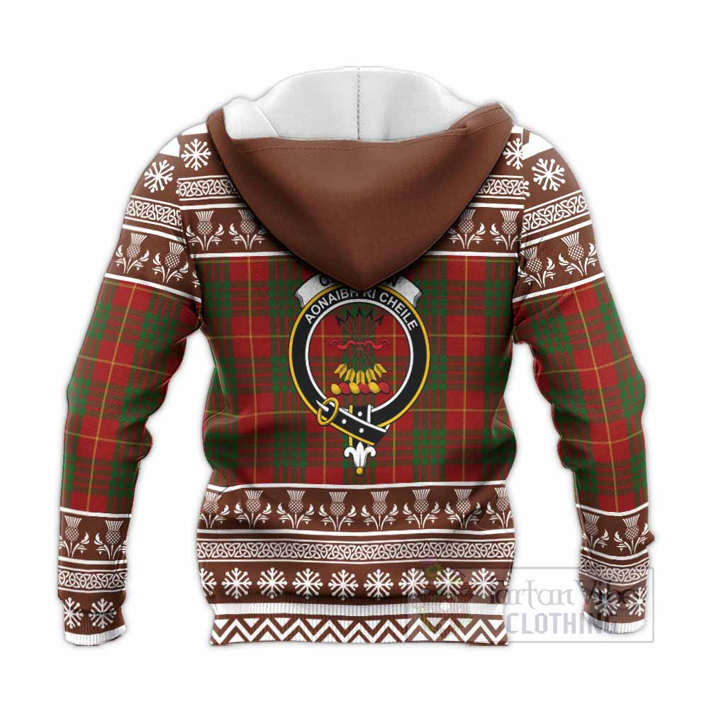 Cameron Clan Tartan Christmas Knitted Hoodie with Family Crest - Tartan Vibes Clothing