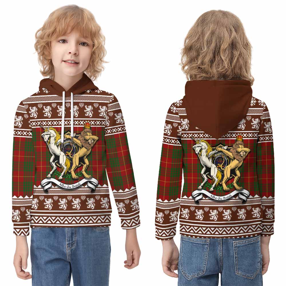 Cameron Clan Tartan Crest Christmas Kid Hoodie Coat of Arms Funny Style - Tartan Vibes Clothing