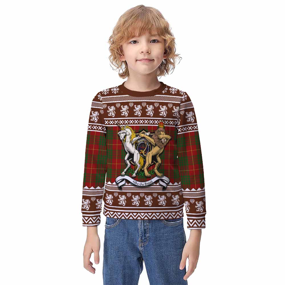 Cameron Clan Tartan Crest Christmas Kid Ugly Sweatshirt Coat of Arms Funny Style - Tartan Vibes Clothing