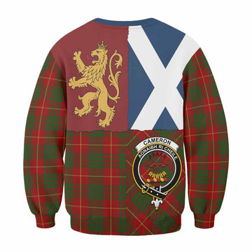 Cameron Crest Tartan Sweatshirt with Lion Rampant Saltire Style