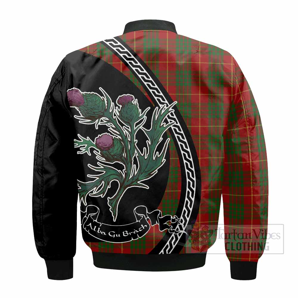 Cameron Family Crest Tartan Bomber Jacket Alba Thistle Inspired - Tartan Vibes Clothing