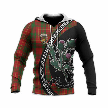 Cameron Family Crest Tartan Knitted Hoodie Alba Thistle Inspired